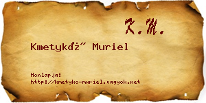Kmetykó Muriel névjegykártya